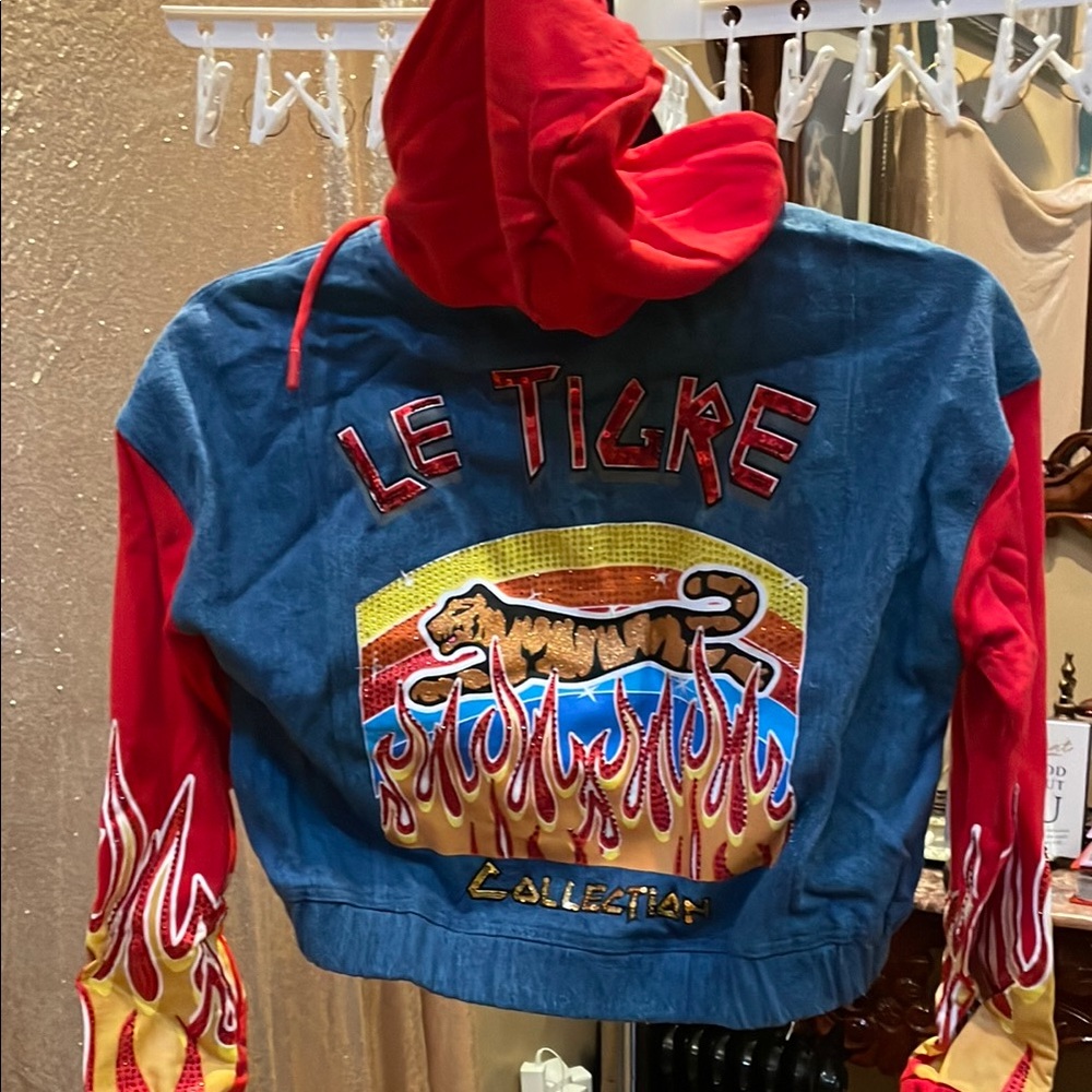 Le Tigre Kids Jacket with Red and Blue Design